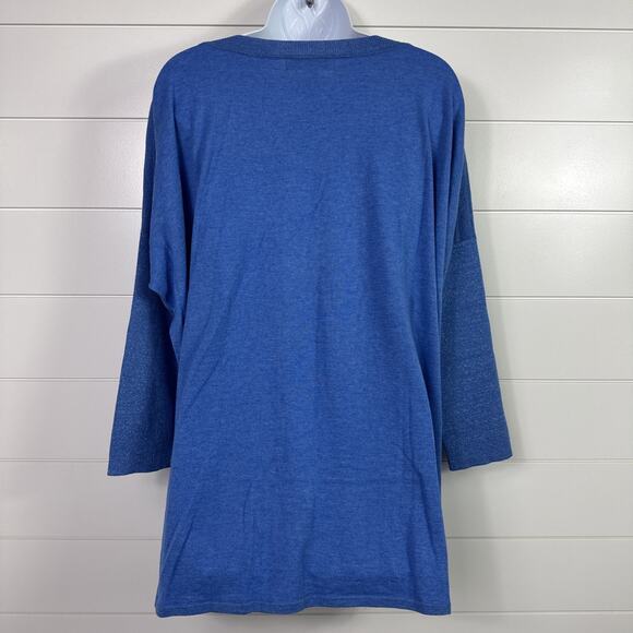 Lilly Pulitzer Boatneck Cobo Sweater Heathered Coastal Blue sz L - Picture 6 of 8